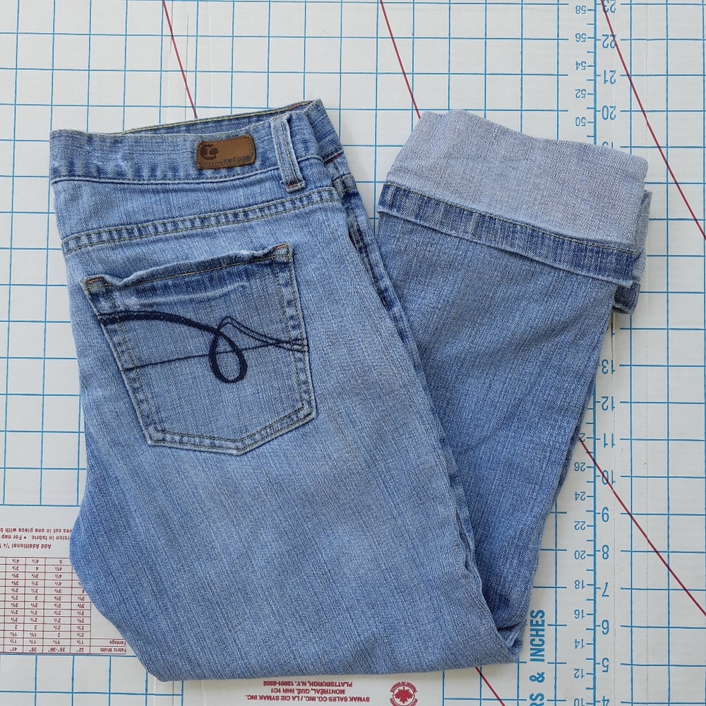 Refuge Jean Capris Crops Fold Up Leg